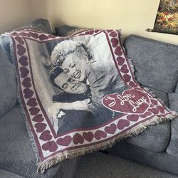 I LOVE LUCY Lucille Ball Desi Arnas Happiness Tapestry Afghan Throw Blanket