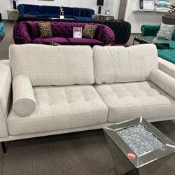 BRAND NEW 2 Piece White Living Room Set