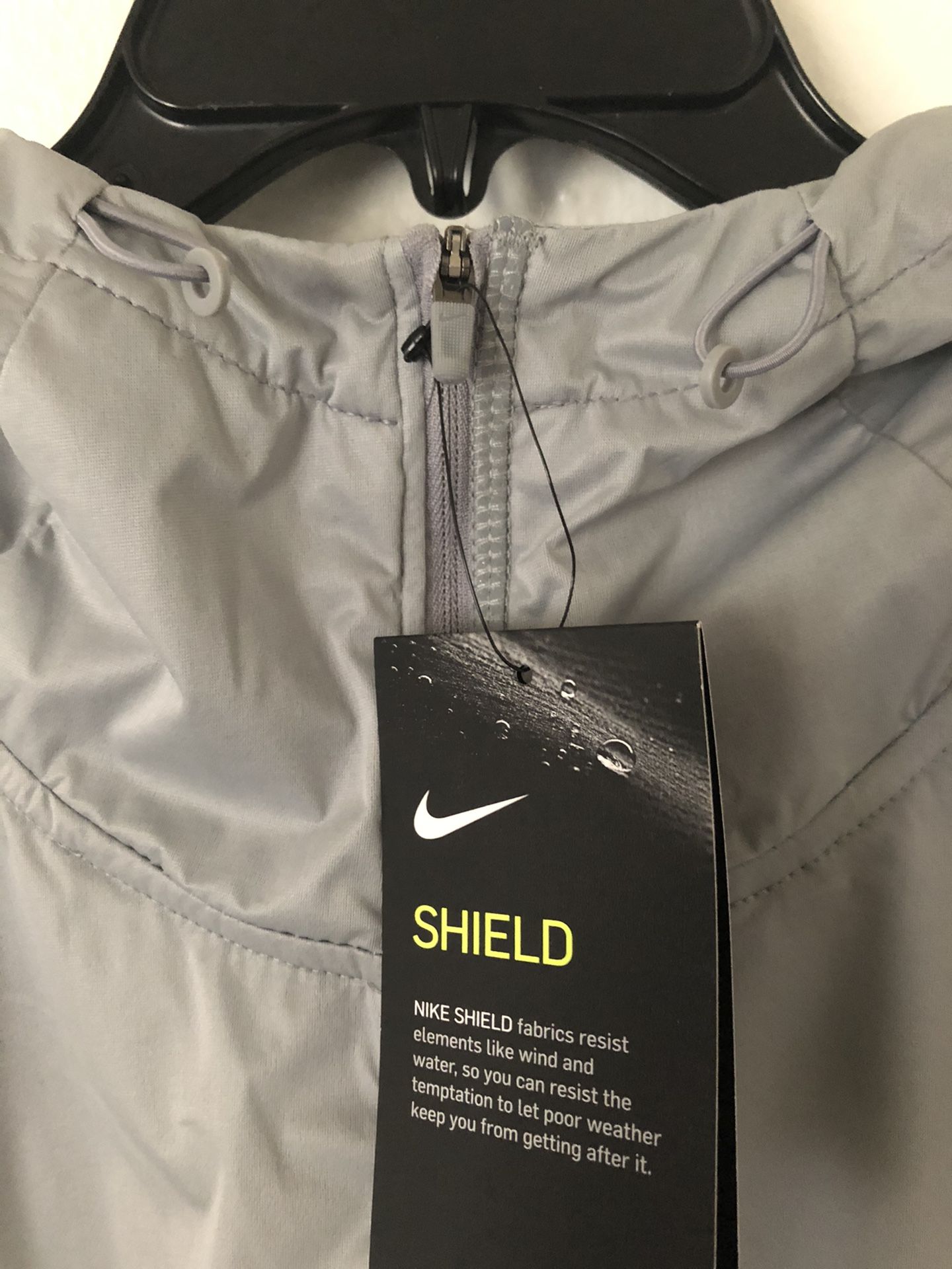 Nike Womens Shield Running Jacket Grey Runaway Reflective