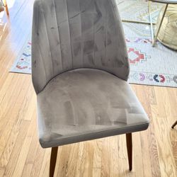 Set of 4 Modern Velvet Dining Chairs – Gold Legs