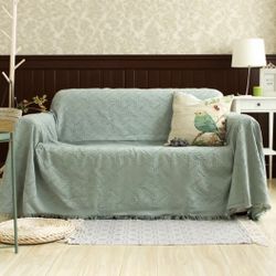 Sofa Cover for 3 Cushion Couch, Sectional Couch Cover Washable, Geometrical Jacquard Futon Couch Covers Protector for Dog, Decorative Sofa Covers with