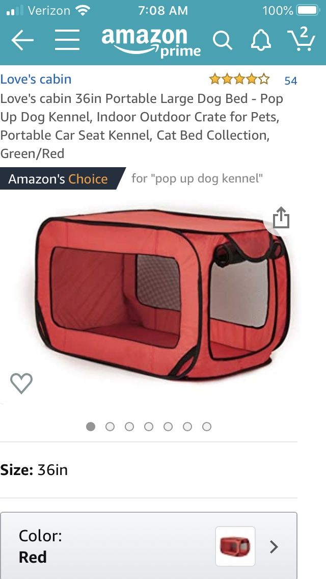 Pop up dog crate