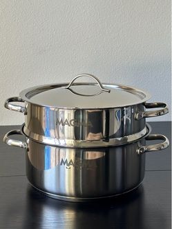 Magma stainless steel Ceramica pot & Steamer Insert with Lid