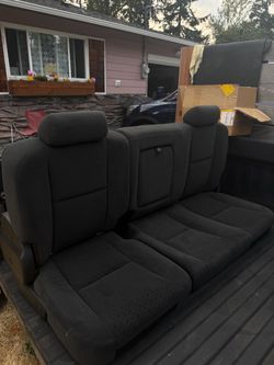 Black Cloth Silverado Rear Seats 2007-2013
