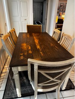 Dining Table and chairs, seats six $150 OBO