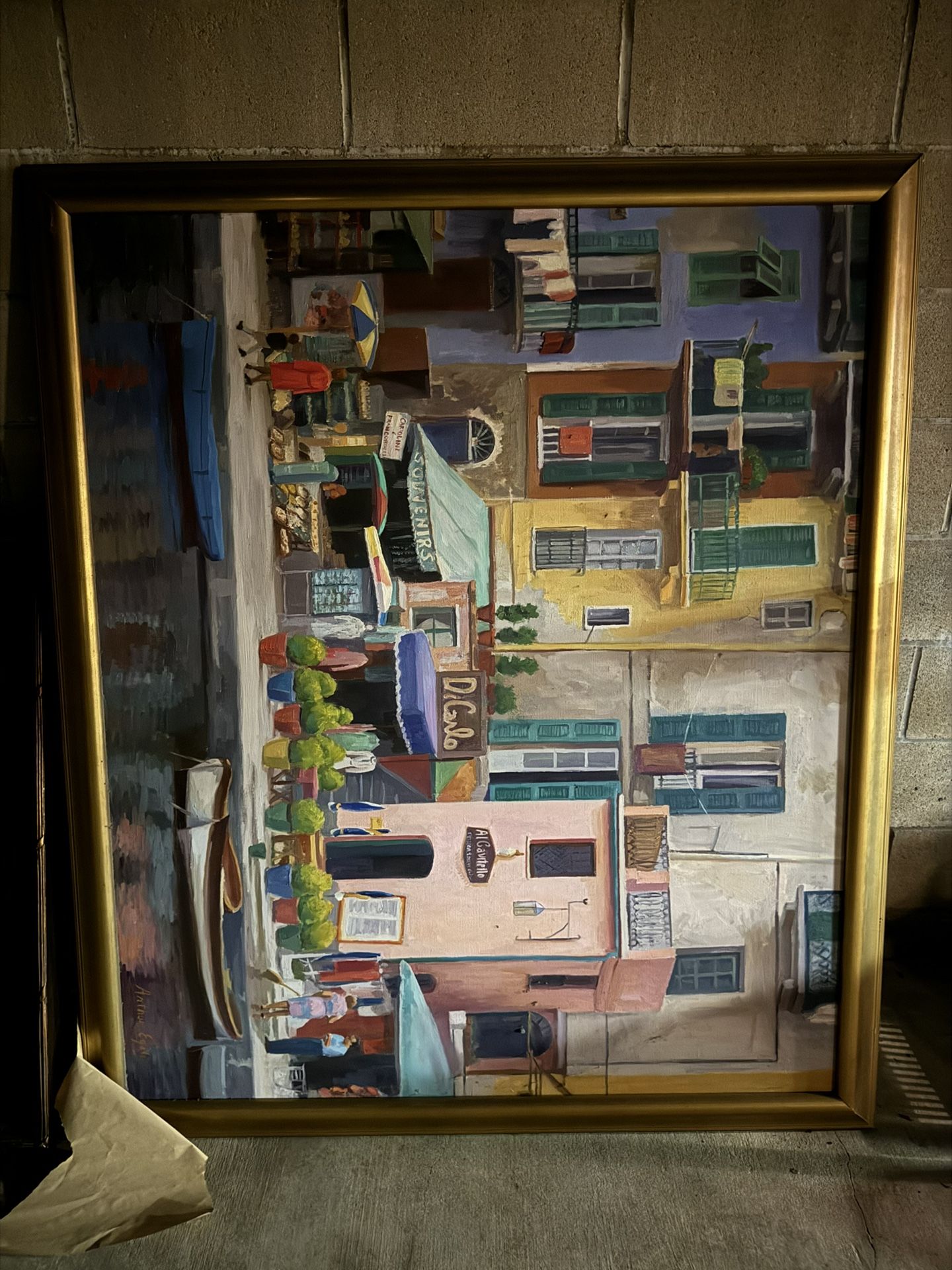 Free!! Huge Oil On Canvas Painting From Venice, Italy!!! for Sale in