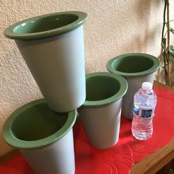 8”Tall x 7”D  Beautiful Jade Ceramic Planter/Pot