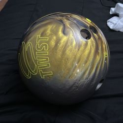 Brunswick Twist Black Gold Silver Bowling Ball