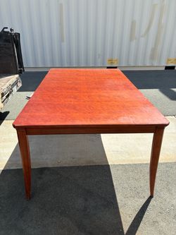 Wood Dining Table with Tapered Legs
