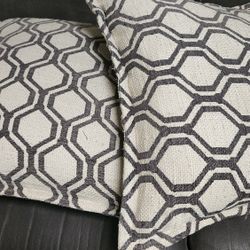 Two Pillows. Gray And Beige Color