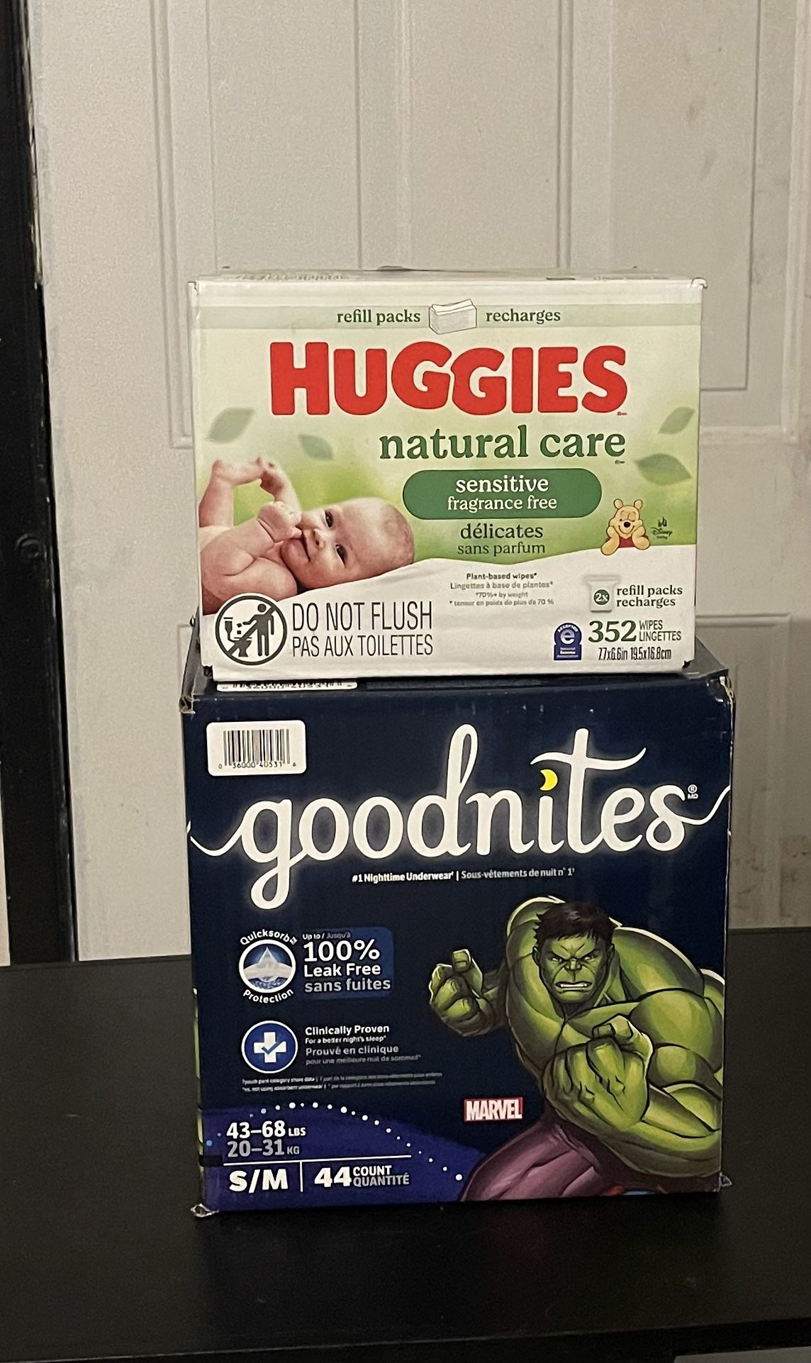 Goodnites & Huggies Wipes