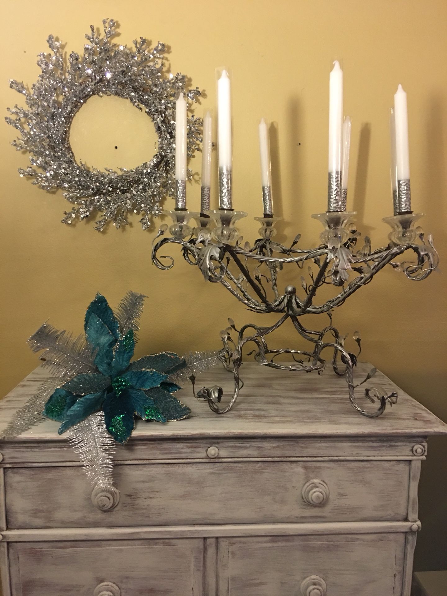 Antique 8 candle candelabra