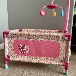 Baby Alive Crib With Toy Doll