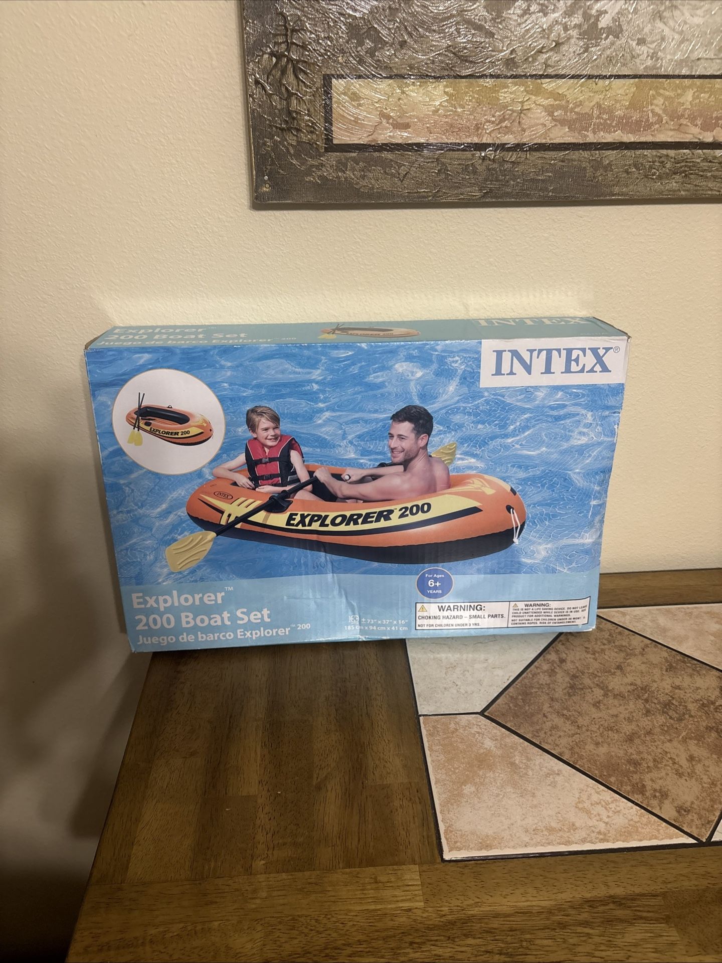 Intex Explorer 200 Inflatable Paddle Boat For 2 Beach Or Pool