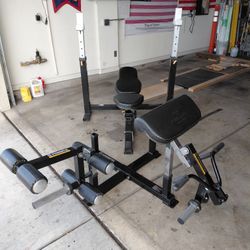Powertec Brand Weight Bench W/ Attachments 