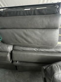 Grey Sectional Two power recliners