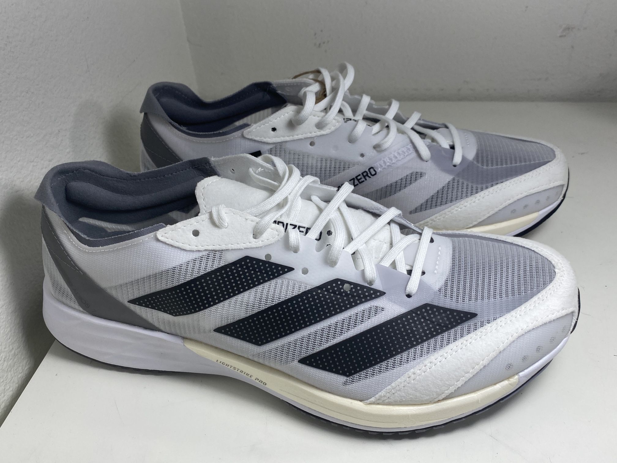 adidas Adizzero Adios 7 Cloud White Black Grey Men's