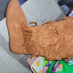 tan fringe boots