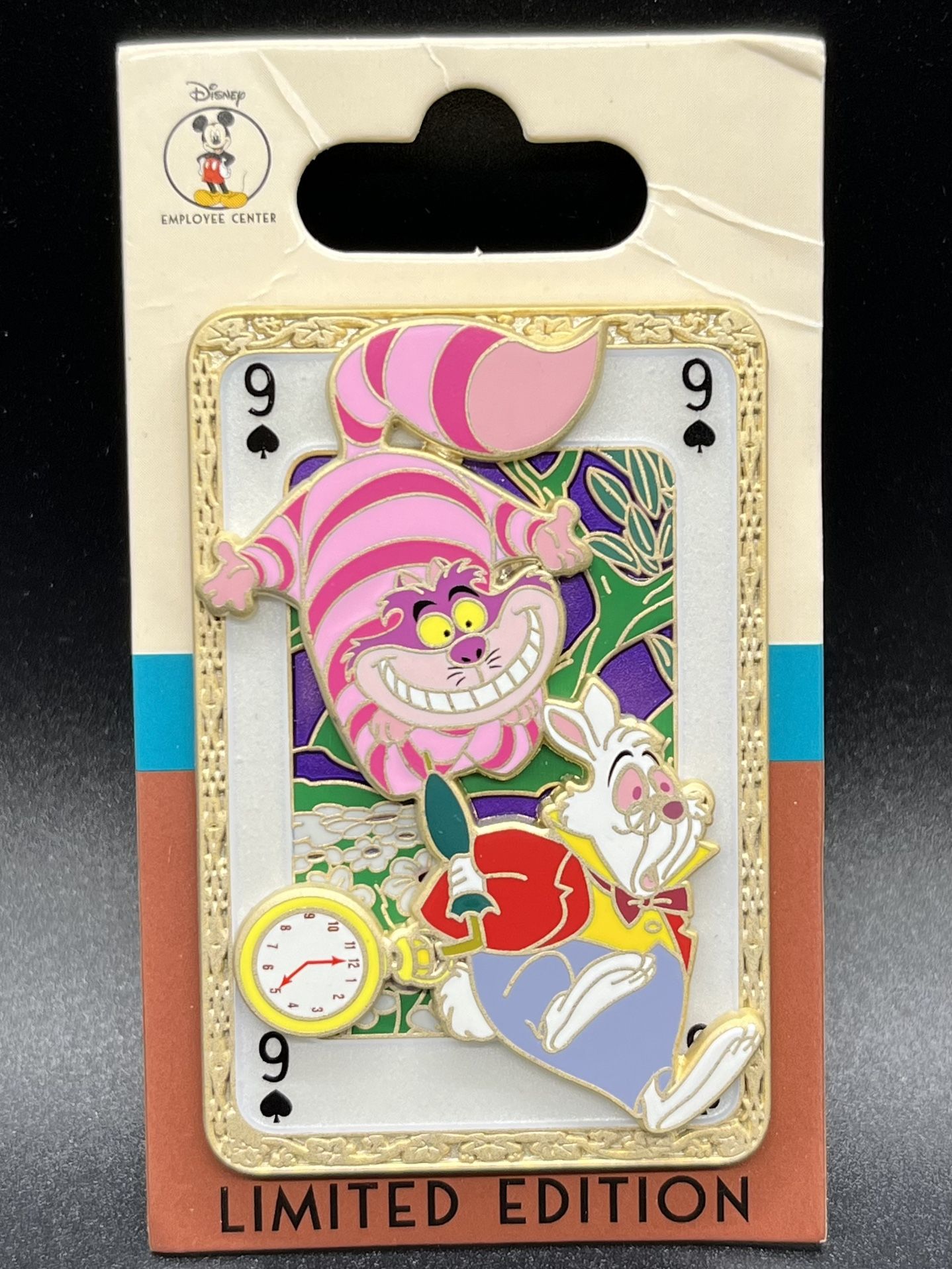 DEC Alice in Wonderland White Rabbit & Cheshire Cat Card Disney Pin LE 250 NWT‼️NO OFFERS Pls‼️NO TRADING‼️