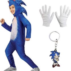 Aylin Halloween Sonic Custome The Hedgehog Party Costume Cosplay for Kids Boys Pretend Play Jumpsuit