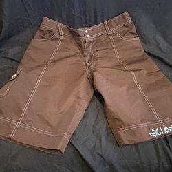 Loeka Shorts Women's Brown Elastic Waist Cargo Short