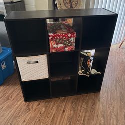9 cube organizer shelf brown black