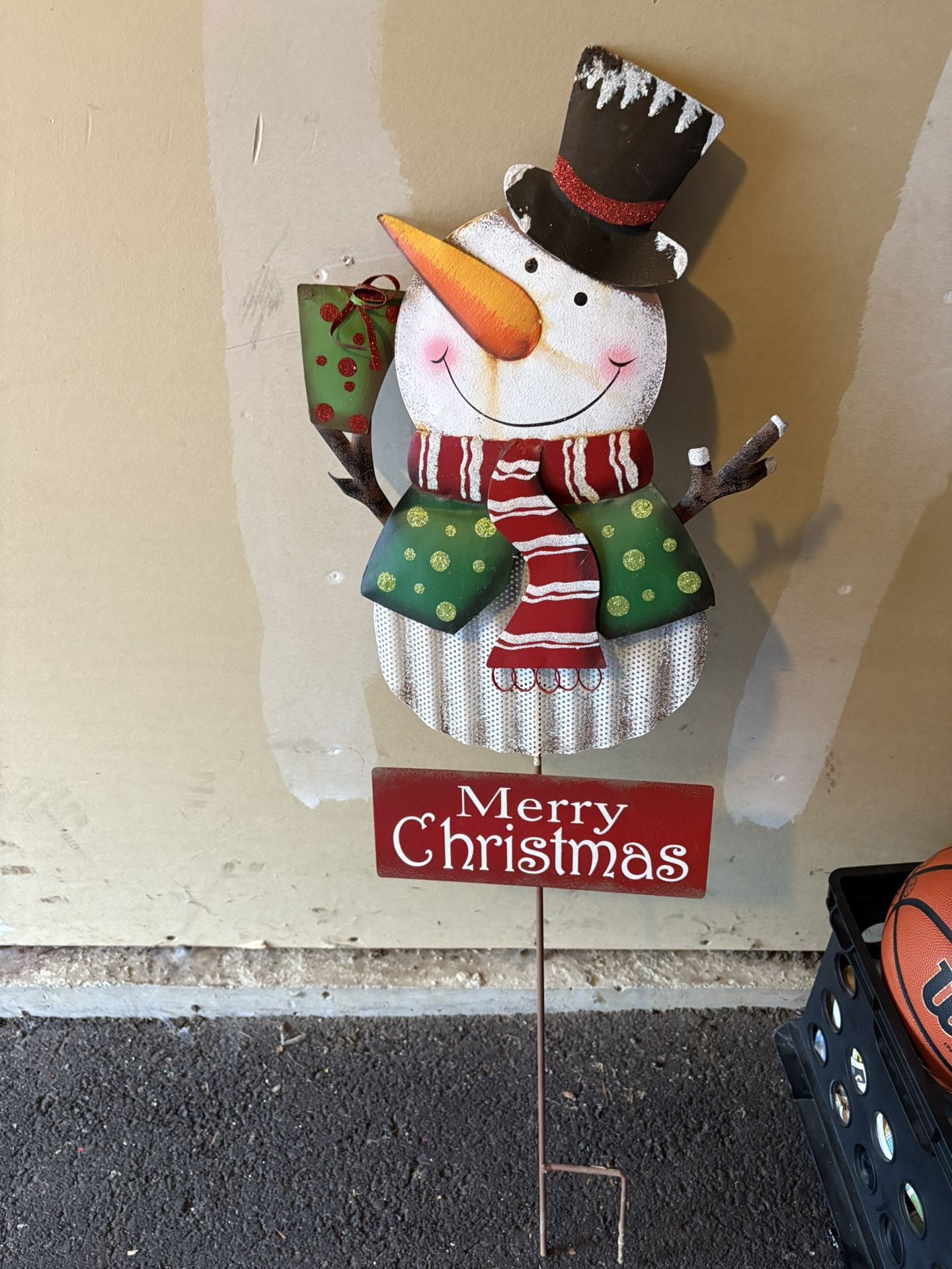 Metal Snowman Christmas Yard Decor