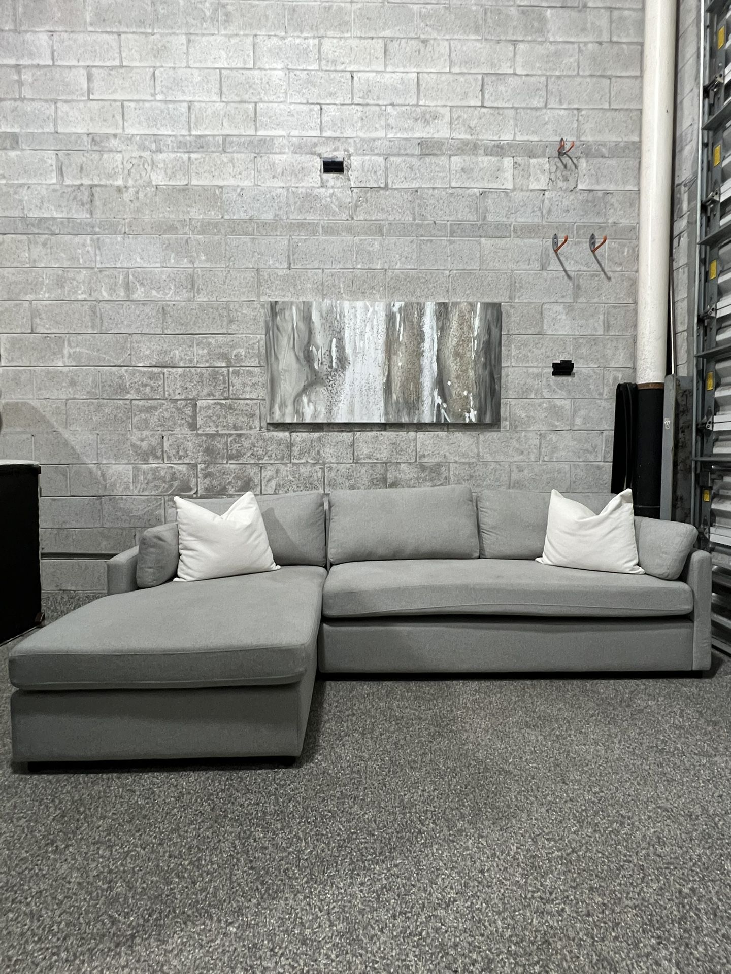 Gray Left Chaise Sectional (Free Delivery)