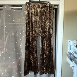 Velvet Flare Pants