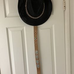 Western Belt and Ladies cowboy Hat 