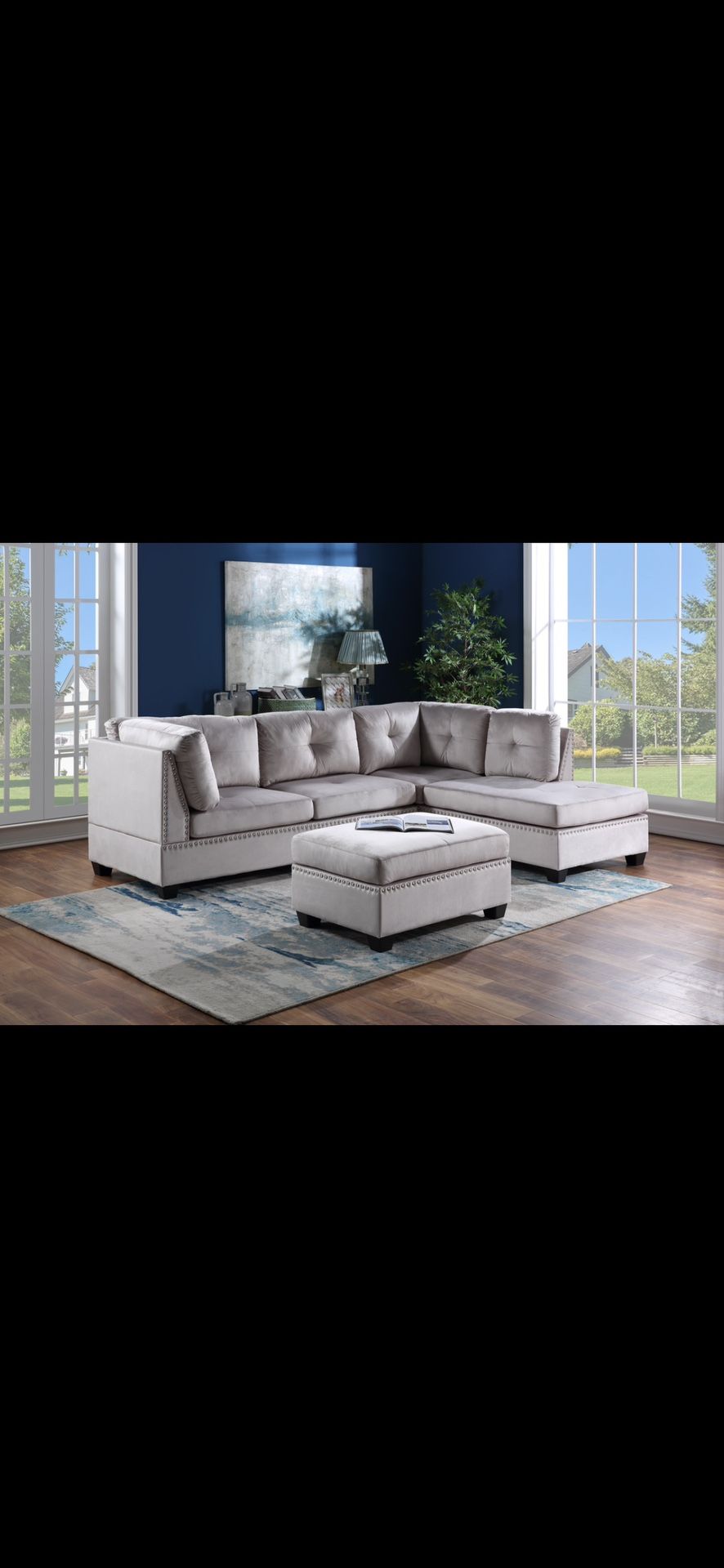 New Sectional + Ottoman