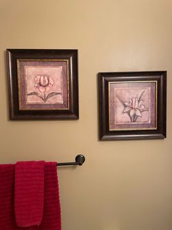 Set of 2 Framed Floral Wall Art Prints