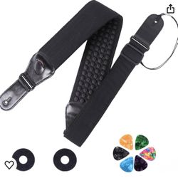 Bass Guitar Strap, Adjustable Comfortable Guitar Straps Padded Neoprene 3.14'' Wide Acoustic Electri