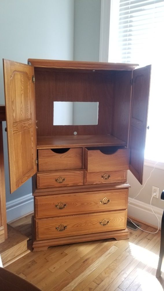 Ash Cabinet w/ Oak Finish