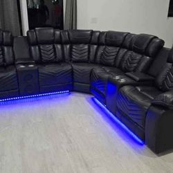 New Sectional With Led In Box 📦 Finance Available No Credit Needed $39 Down 