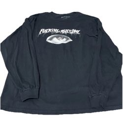 FuckingAwesome Mens Long Sleeve Black Shirt Graphic Logo Size XL