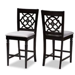Arden 43 in. Gray and Espresso Counter Stool (Set of 2)
