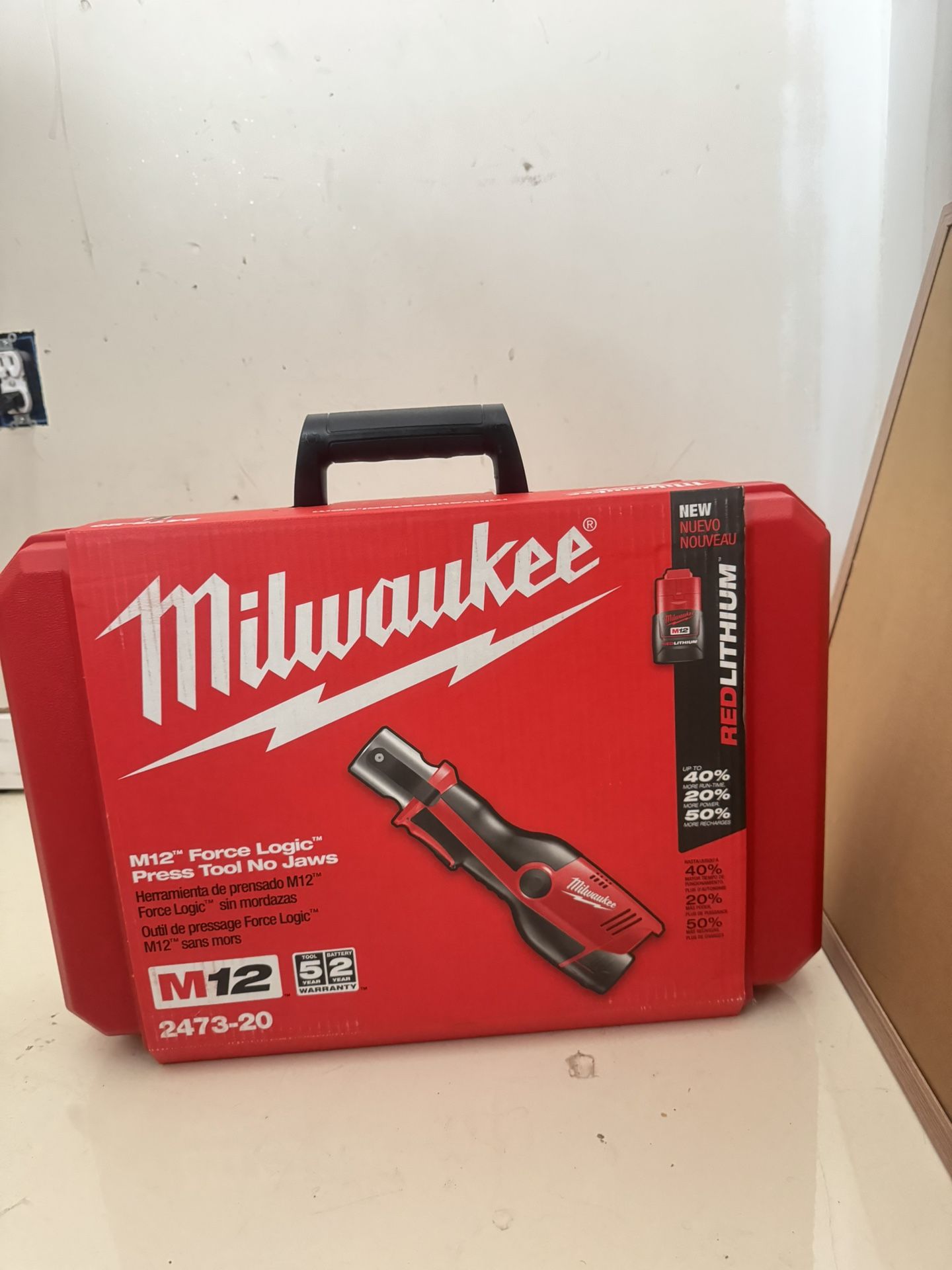 M12 12-Volt Lithium-Ion Force Logic Cordless Press Tool (Tool Only- No Jaws)