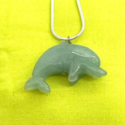 Jadeite Dolphin Necklace 