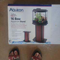 Aqueon Arbor Cherry 16 Bow Aquarium Stand