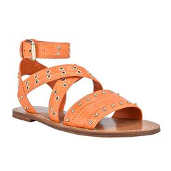 Guess Cevie Grommet Orange Flat Gladiator Sandals Women’s Size 8 NO BOX GWCEVIE