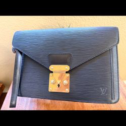 Louis Vuitton Black Epi Leather Clutch