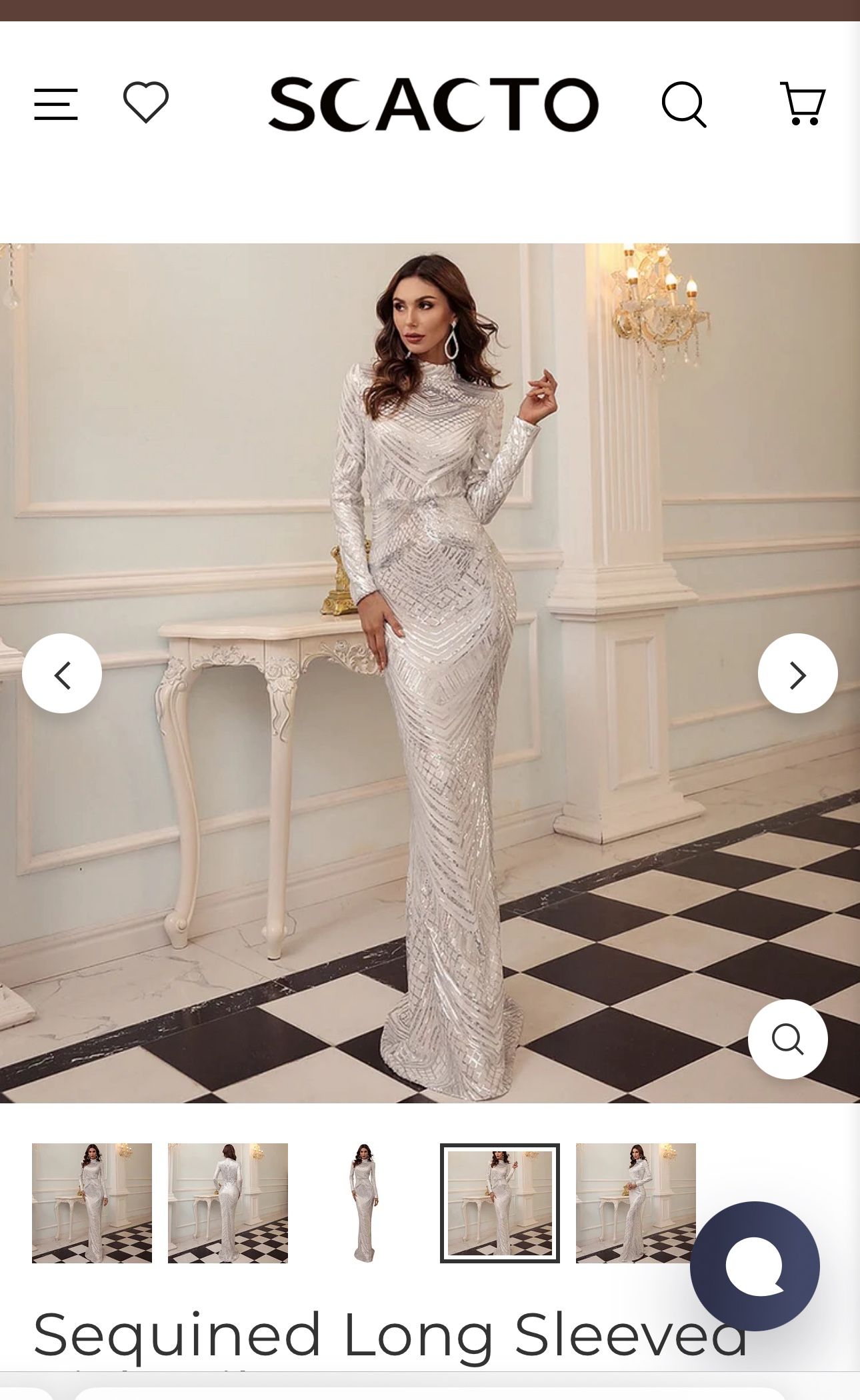 White and Silver Sequin Dress