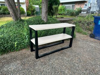 Black nightstand set/ desk shelf with wheels