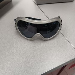 Gray Motorcycle Goggles 