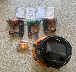 Ridgid 6 gallon compressor with 3 tools