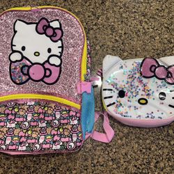 Hello Kitty Backpack With Lunch Bag