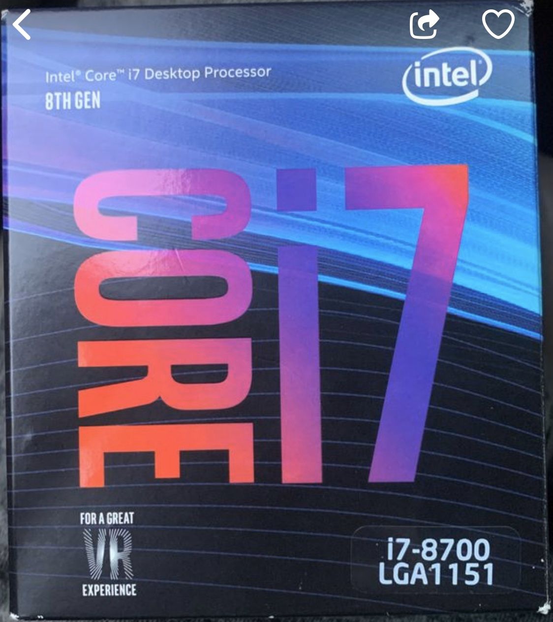 Intel i7 8700 - Never Used
