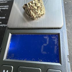 10K Gold Nugget Ring  2.7 Grams 100% Real Gold