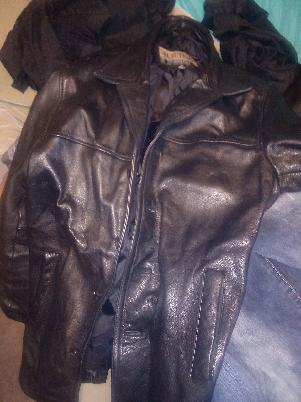 Leather coat